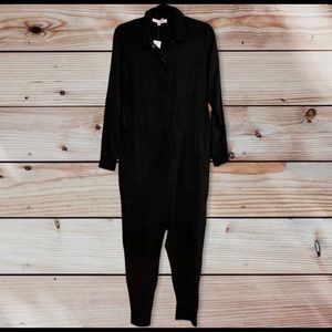 Young Fabulous & Broke Black Aviator Jumpsuit SMALL